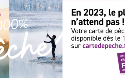 les cartes de pêche 2023 sont disponibles depuis le 15 décembre