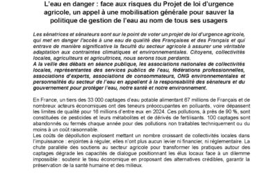 L&rsquo;eau n&rsquo;est pas une ressource comme les autres. C&rsquo;est un bien commun!
