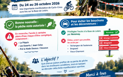 Information pour nos pêcheurs de la base de loisirs du Pays de Montbéliard