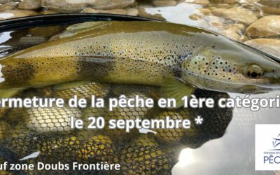 Fermeture de la pêche en première catégorie